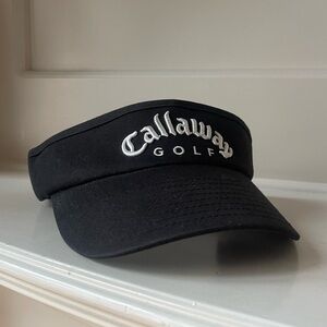 Callaway Men's Golf Visor Black Cap 100% Cotton Hat Adjustable FT-5 HX Tour